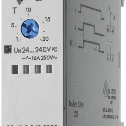 Relais temporisé AMD Finder 80.41, 1C 16A 24…240VAC/DC retardé au déclenchement 