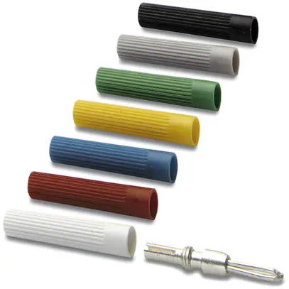 Manicotto isolato per spina di prova 2.3mm rosso 