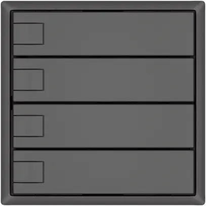 Poussoir KNX RGB EDIZIO.liv SNAPFIX® capteur temp.s.LED 4× comm.1T grf 