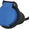 Kupplung Steffen T13 IP55 10A 250V, anthrazit/Deckel hellblau 