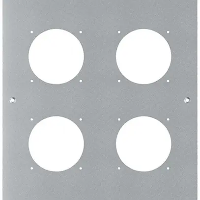 Placca d.montaggio INC robusto 4×2 alluminio, natura 