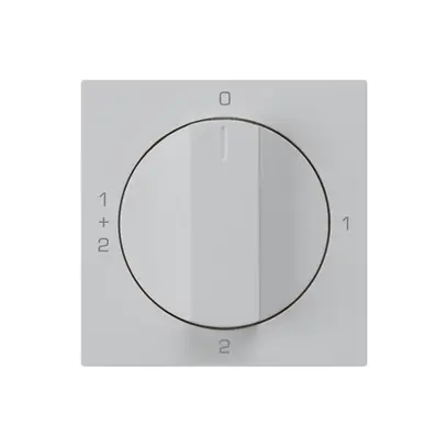 Frontset für Drehschalter S1 hellgrau 60×60mm kallysto 0-1-1+2-2 