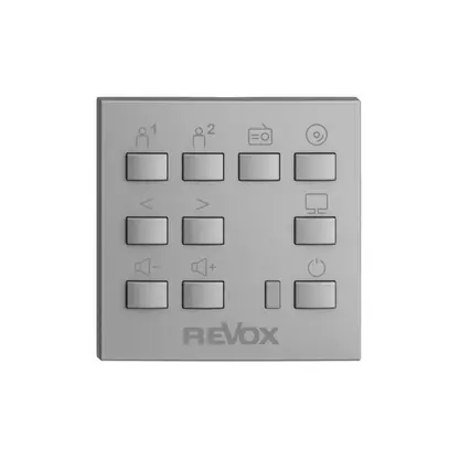 Kit de montage EDIZIOdue F pour Voxnet avec 10 boutons & fenêtre IR, silver 