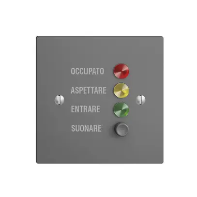 Station de porte ENC EDIZIOdue pour signaux d'appel, gris foncé 