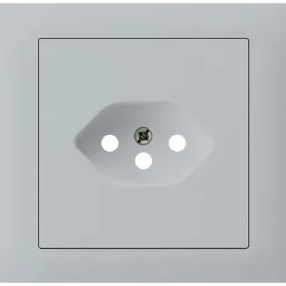 Kit frontale INS kallysto per presa INS G3 1×T13 telaio avvitabile grigio chiaro 