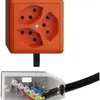 Presa AP EDIZIOdue 3×T13 L3 Snap arancione per cavo piatto Technofil 