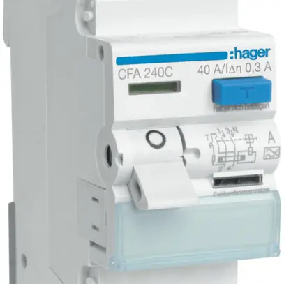 Interrupteur différentiel Hager RCCB (RCD) 2P 230V 0.3A type A 40A 2UM 