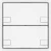 Poussoir KNX RGB EDIZIO.liv SNAPFIX® capteur temp.s.LED 2× comm.2T bc 