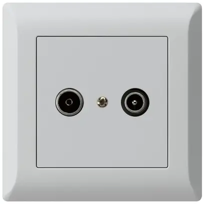 Prise de passage ENC kallysto.line R/TV 14dB gris clair 