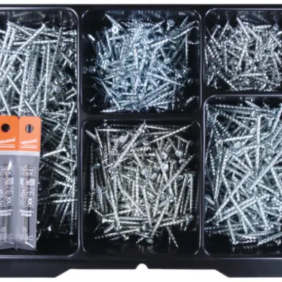 Assortiment vis p.électriciens Pan-Head Sortifix EL 1000 pcs.T20+5 mèches 4×75mm 