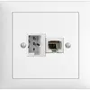 Prise INC 1×T+T,1×RJ45/u 4P EDIZIOdue ITplus ITM blanc 