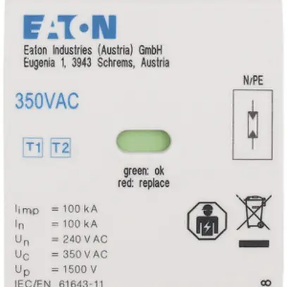 Modulo di protezione contro le sovratensioni Eaton, interno SPRT12 NPE 