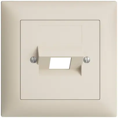Kit frontale EDIZIOdue crema 88×88mm 1×RJ45 