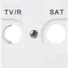 Placca frontale MOS TV/FM/SAT bianco 2 moduli 