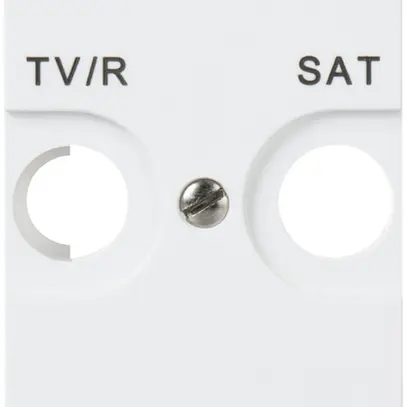 Placca frontale MOS TV/FM/SAT bianco 2 moduli 