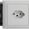 EB-Steckdose EDIZIOdue T13 hellgrau 49…69mm Snap 