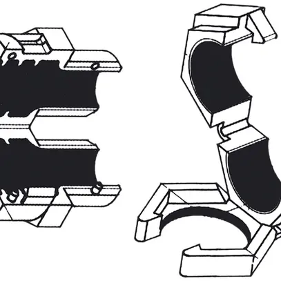 Schlauchverschraubung Plica DUPLEX SVPA, PG29 Ø37mm Polyamid schwarz IP40 