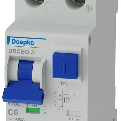 Disgiuntore differenziale Doepke DRCBO 3 1LN 230V C 6A 0.03A tipo A 10kA 