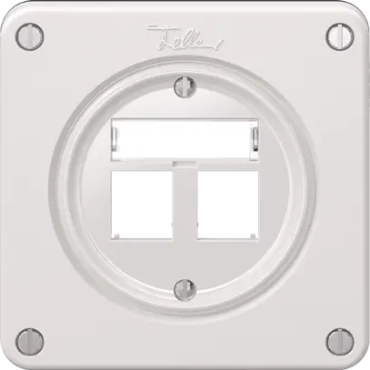 Kit di montaggio Feller freenet, per uscita diritta, doppio, bianco 