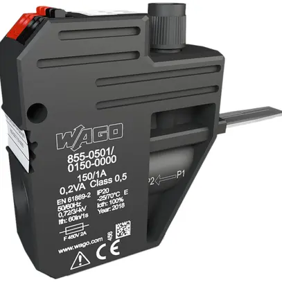 Préleveur de tension et courant WAGO jusqu'à 50 mm² 150A/1A 0.2VA, protégée 
