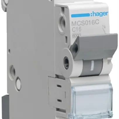 Disgiuntore Hager MCB quickconnect 1P 230V tipo C 16A Icn 6kA 1UM 