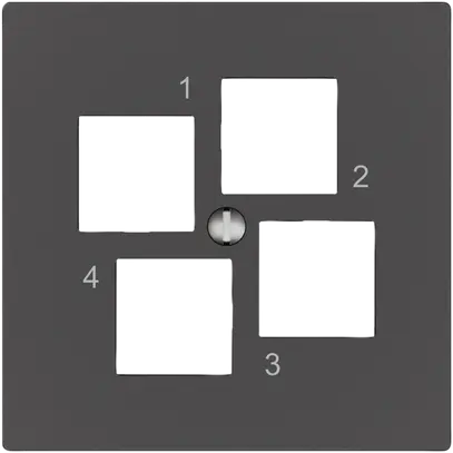 Kit di montaggio EDIZIO.liv EASYNET S-One SNAPFIX® destra per 4×RJ45 grs 