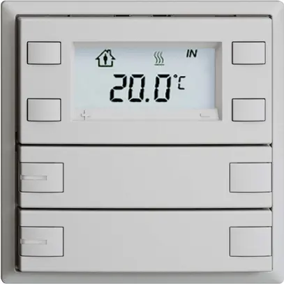 Pulsante RTH INC KNX 2×EDIZIOdue F grigio chiaro, con LED RGB 