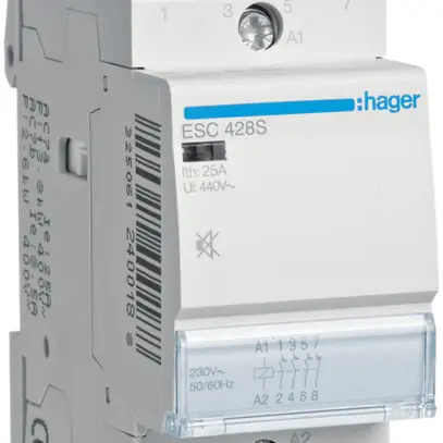 REG-Schütz Hager ESC 230VAC 3 Schliesser 1 Öffner 25A 2TE 