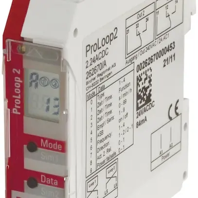 Détecteur de boucle BBC Bircher ProLoop2 pour 2 boucles, 24VAC/DC 