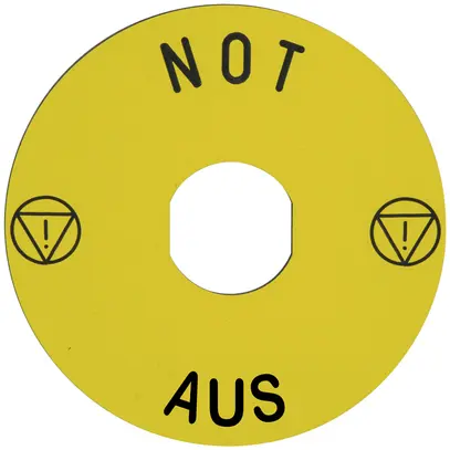 Plaquette indicatrice Schneider Electric Not-Halt 