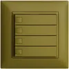 Poussoir univ. ENC 4×1t bornes enf. EDIZIOdue olive, sans LED 