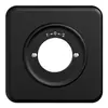 Kit frontale STANDARDdue 1->0<-2 nero 90×90mm per pulsante girevole 