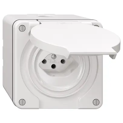 Prise NAP NEVO, 1×T13, IP21, blanc 