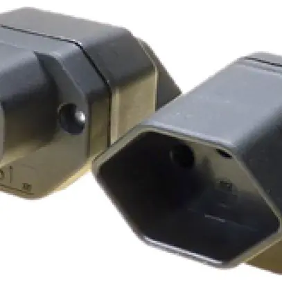 Fiche d'adaptation type C14 (E)/type 13 ELBRO 10A 230VAC max.70°C noir IP20 