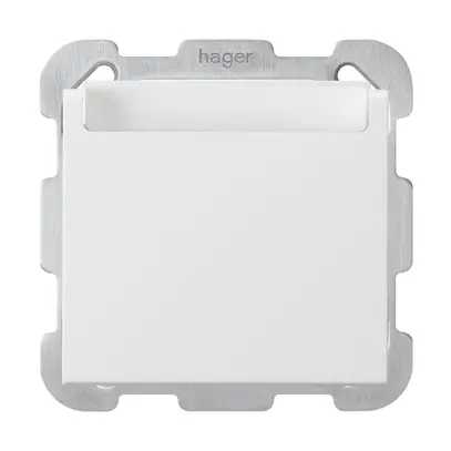 Interruttore Hotelcard INC kallysto 1L bianco con piastra di fissaggio 