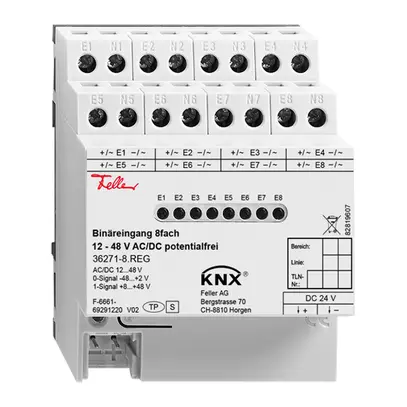 Entrata binaria AMD Feller KNX 8 volte 12…48VAC/DC 