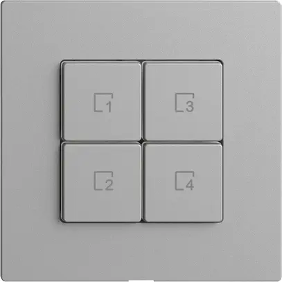 Poussoir scène 4 scènes/4T WLAN Edue Wiser silver 