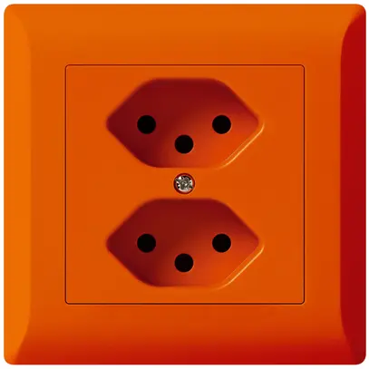 Prise ENC 2×type 13 Hager kallysto.line orange 