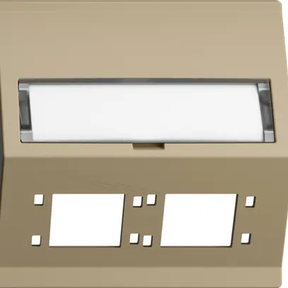 Kit montage INC EDIZIOdue F sortie oblique 2×R&M cat.6A/LC spécial, sand 