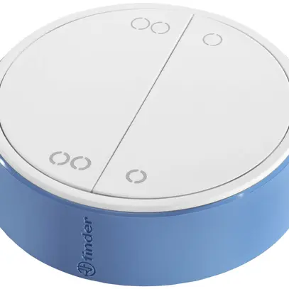 Télécommande RF YESLY, 4-canal, bluetooth, sans piles, rond, blanc/bleu 