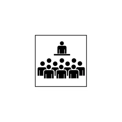 Feuille symb. (Salle de conférence) EDIZIOdue noir 42×42 pour LED 