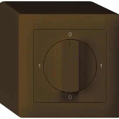 Interruttore rotativo AP kallysto 2/1L marrone 0-A-0-H con manopola 
