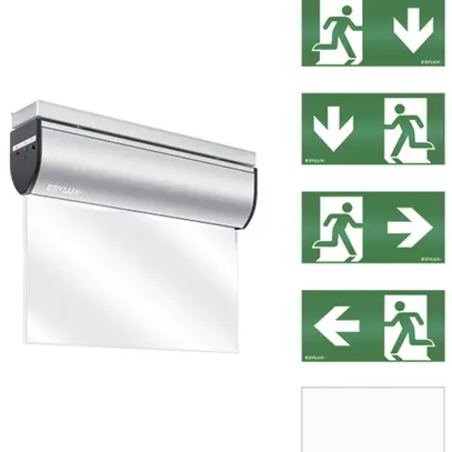 Luminaire de secours ESYLUX SLC EL LED IR 230V 3W IP40 3h al montage au plafond 