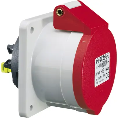 Prise INC CEE Bals 5P 16A 400V 3h rouge IP44 nick.QC droit 