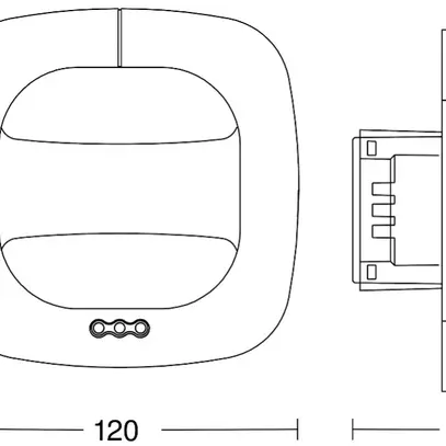 Détecteur de présence INC Steinel Dual HF COM1 360° h=2.8m 20m×3m 