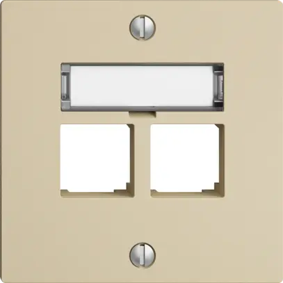 Kit de montage S-One EDIZIOdue F pour 2×RJ45 droite, vanille 