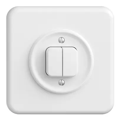 Tasto INC STANDARDdue 2×A-R/1P bianco 