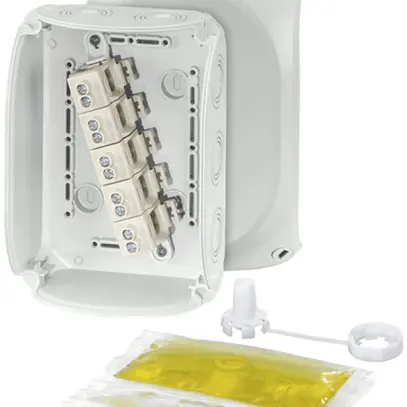 Scatola di derivazion.AP Hensel WP grigio 4…10mm² 5P 1200ml 63A 