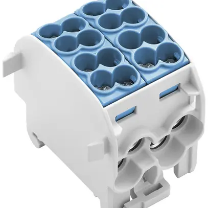 Bloc répartiteur WM WPD 201 4×25/4×16mm² 152A 1000V TS35 bleu 