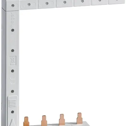 Pettine di raccordo Hager 4P 3L spina 10mm² 63A S L1N-L2N-L3N>L1L2L3N bc 